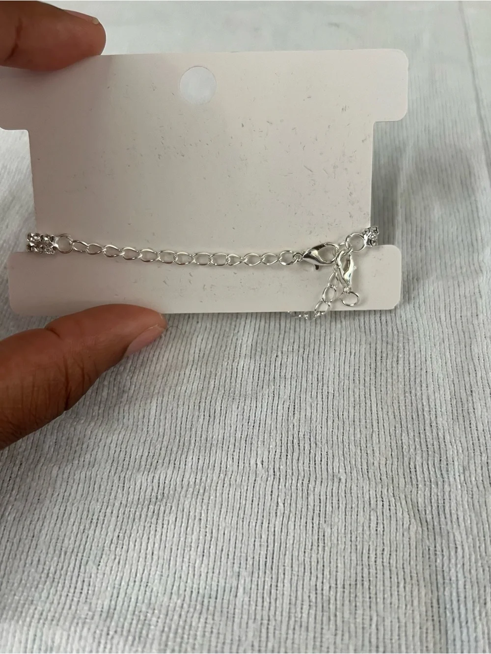 Mint Silver Rhinestone Butterfly Anklet Adjustable Y2K Coquette Anklet Bracelet